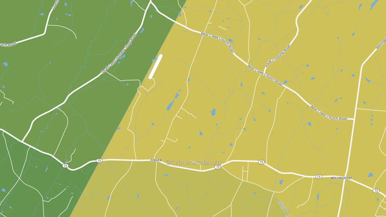 Finger, NC Map of Assault Rates