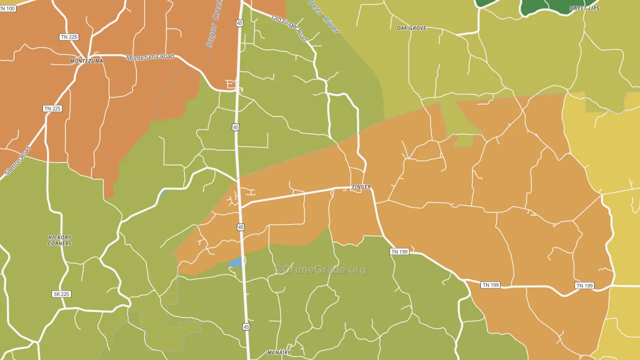 Finger, TN Map of Assault Rates