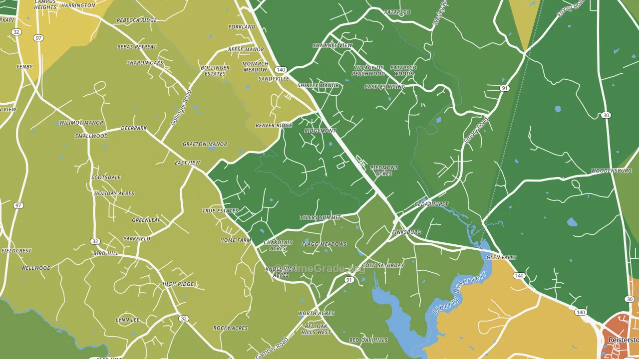 Finksburg, MD Map of Assault Rates