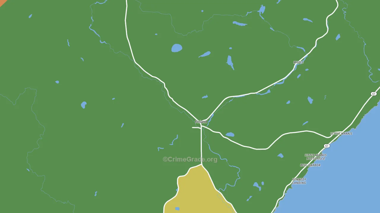 Finland, MN Map of Assault Rates