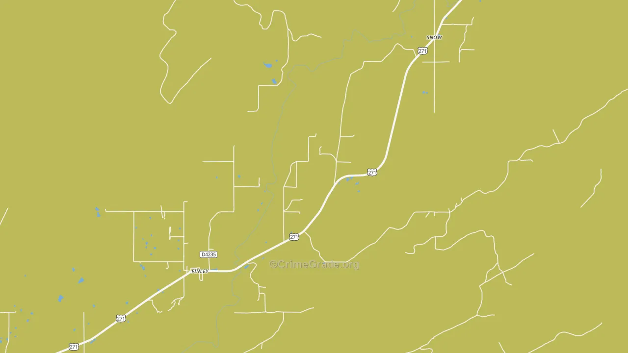 Finley, OK Map of Assault Rates