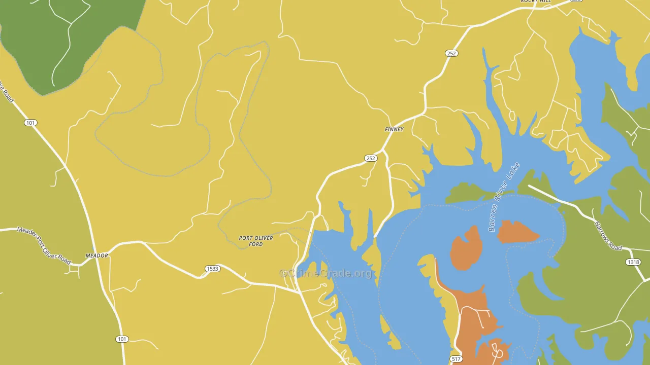 Finney, KY Map of Assault Rates