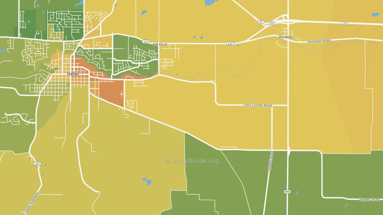 Fir Villa, OR Map of Assault Rates