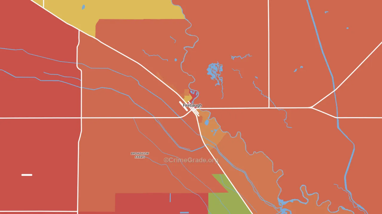 Firebaugh, CA Map of Assault Rates