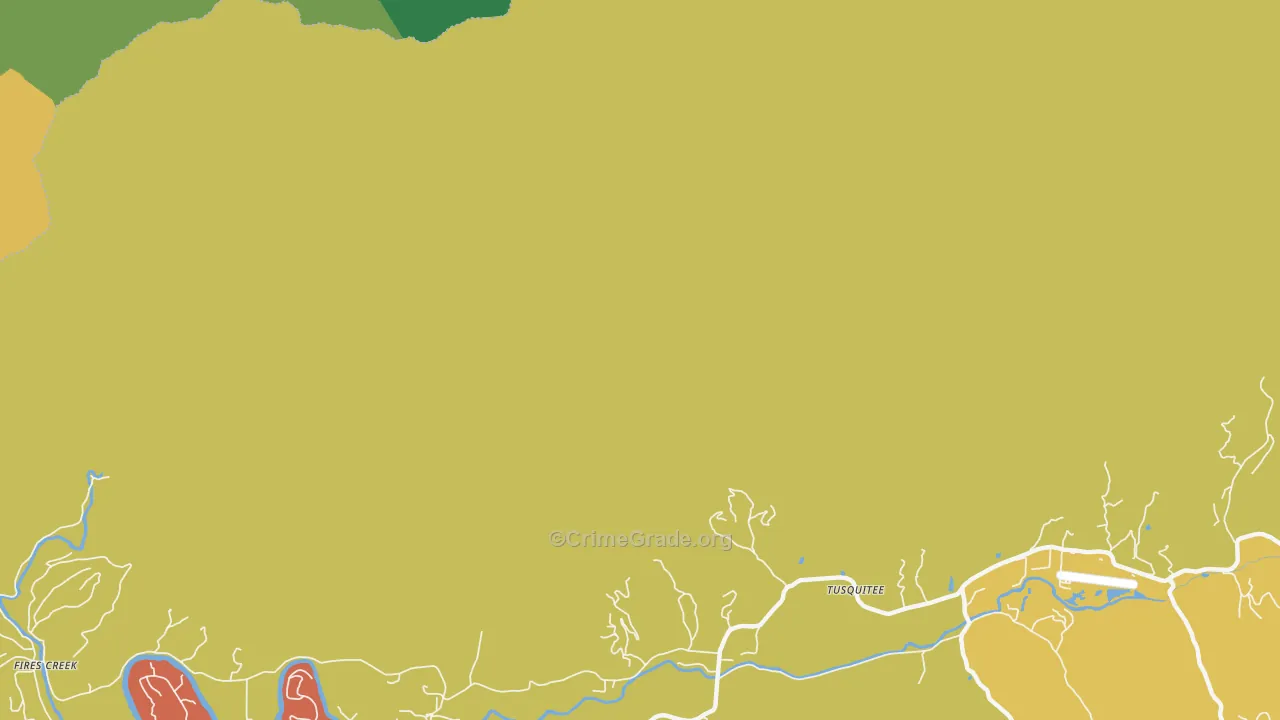 Fires Creek, NC Map of Assault Rates