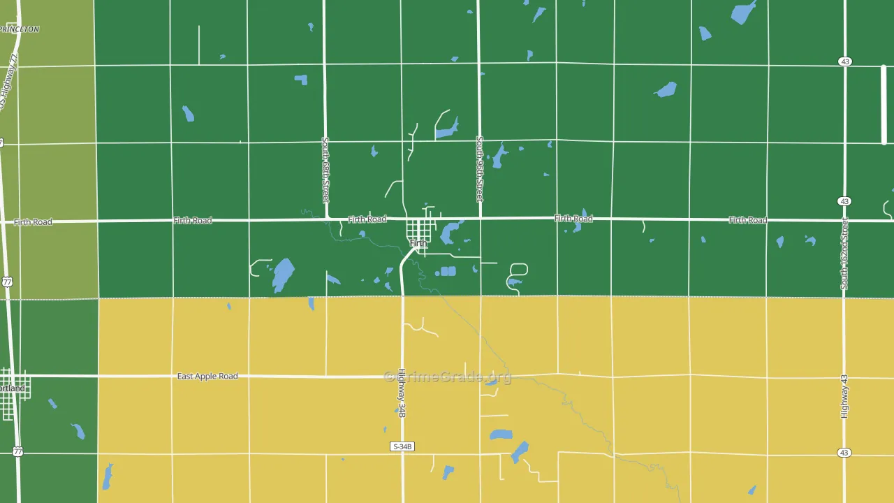 Firth, NE Map of Assault Rates