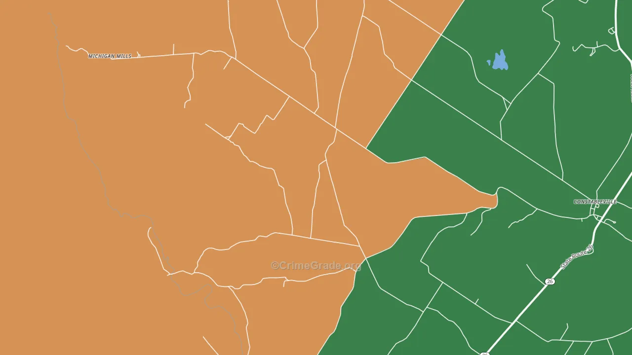 Fish Creek, NY Map of Assault Rates
