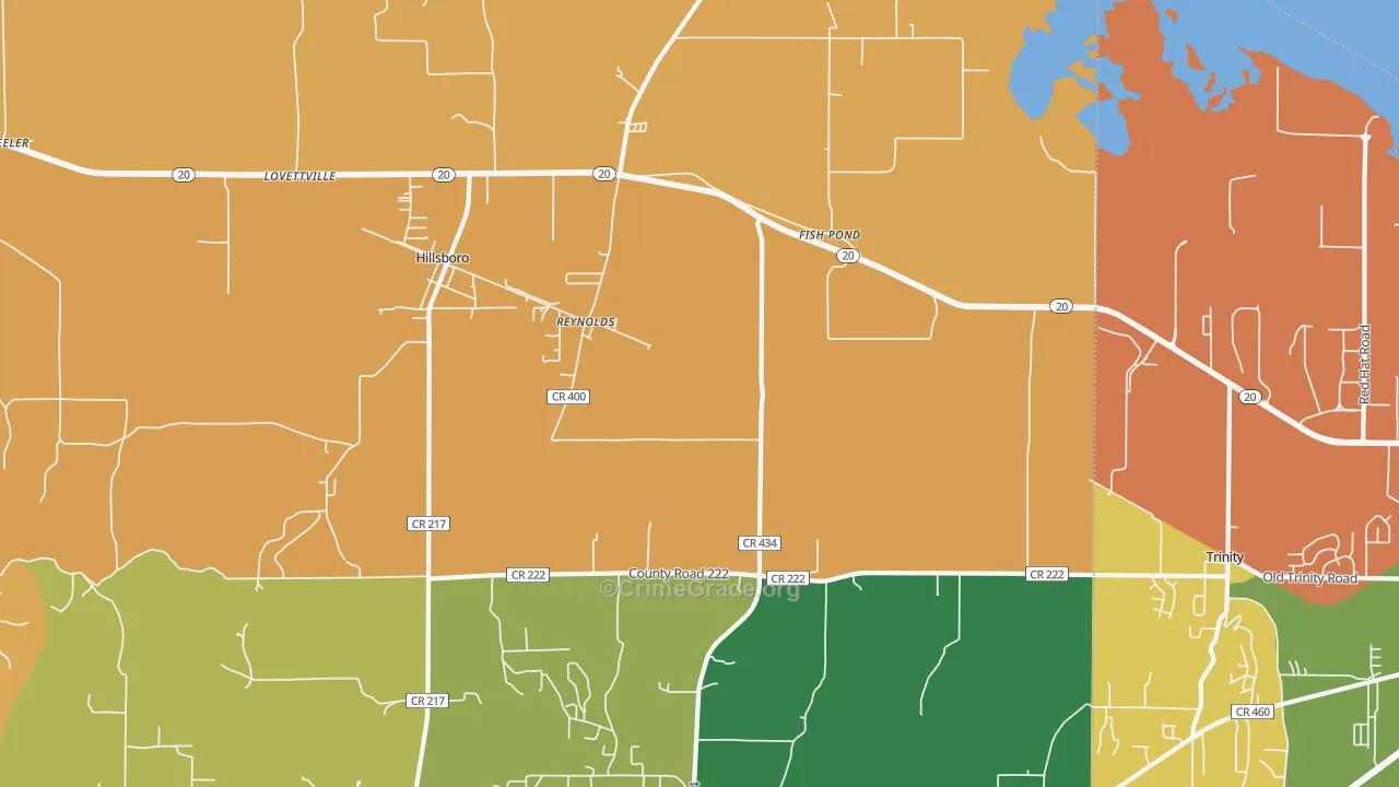 Fish Pond, AL Map of Assault Rates