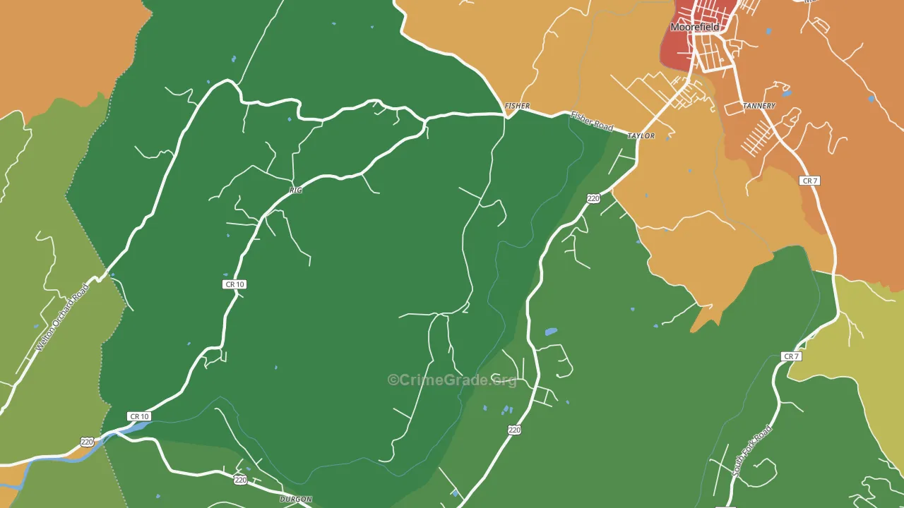 Fisher, WV Map of Assault Rates