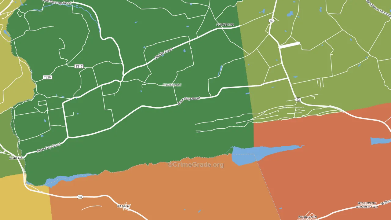 Fisherdale, PA Map of Assault Rates
