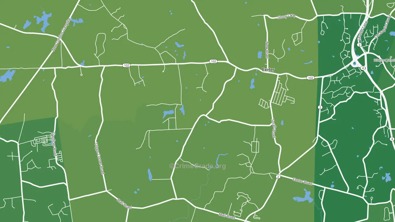 Fisherville, RI Map of Assault Rates