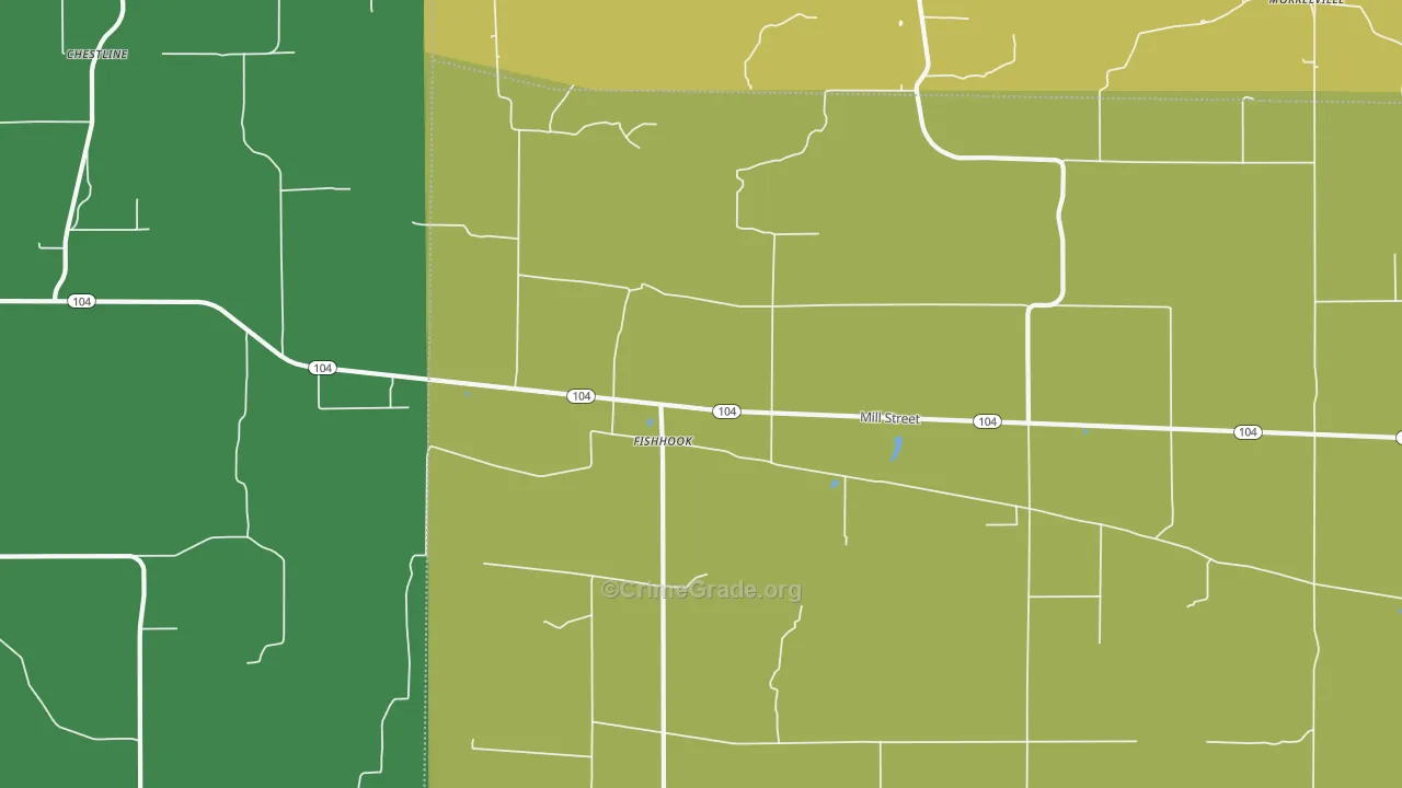 Fishhook, IL Map of Assault Rates