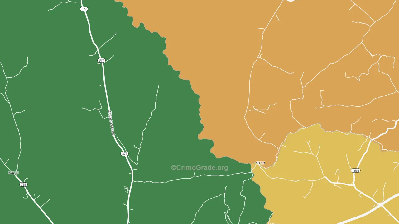 Fitch, KY Map of Assault Rates