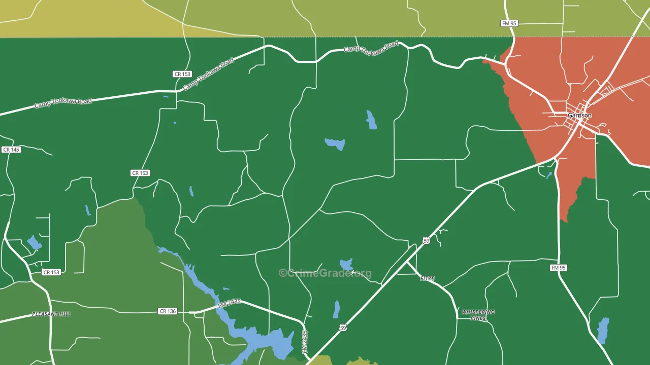 Fitze, TX Map of Assault Rates