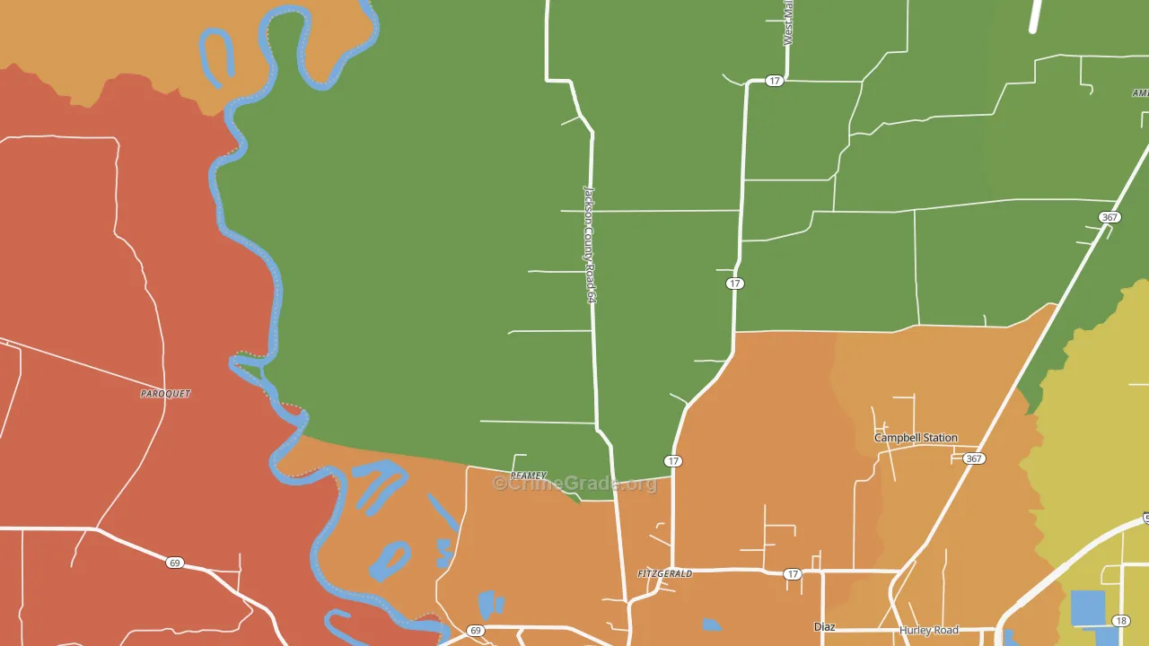Fitzgerald, AR Map of Assault Rates