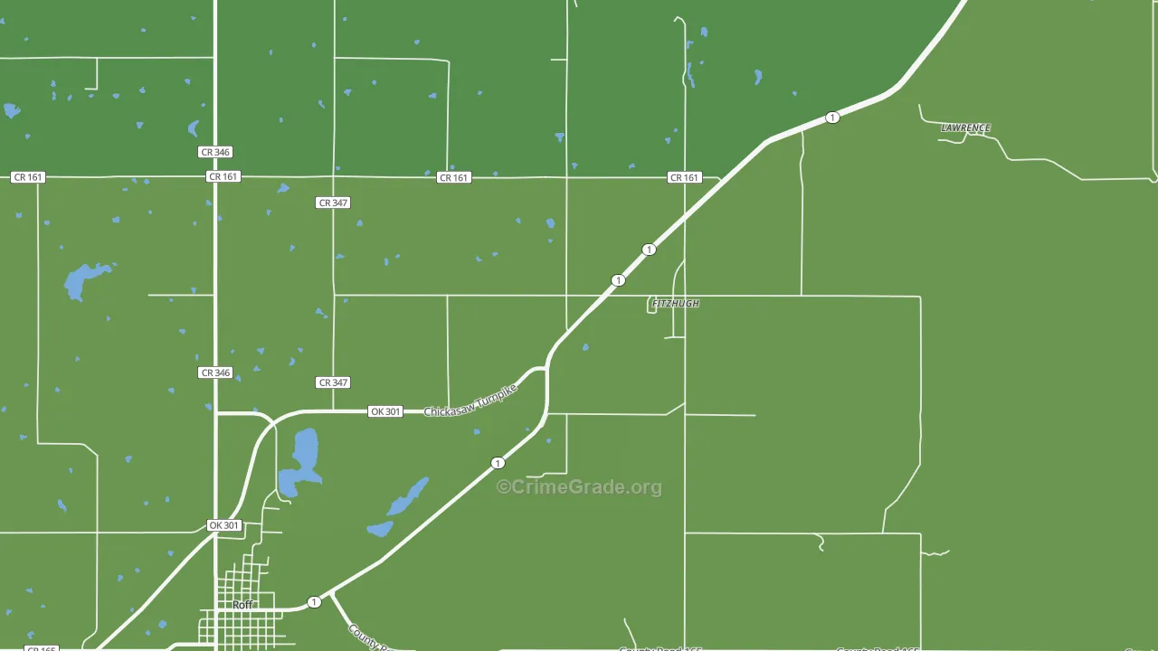 Fitzhugh, OK Map of Assault Rates