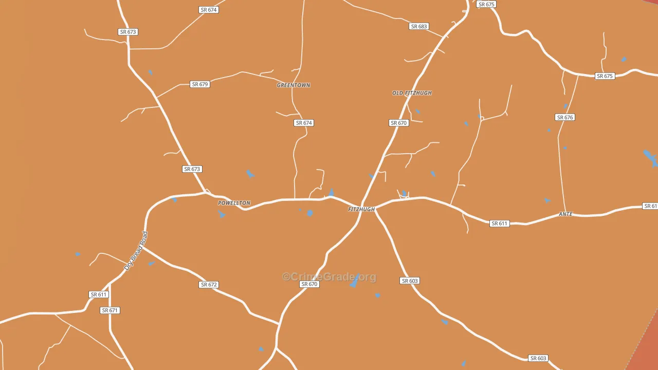 Fitzhugh, VA Map of Assault Rates