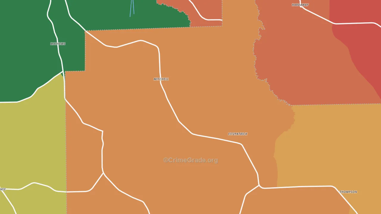 Fitzpatrick, AL Map of Assault Rates