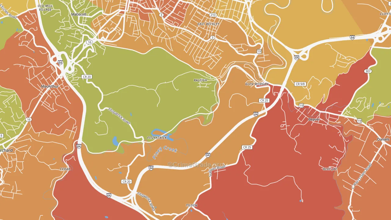 Fitzpatrick, WV Map of Assault Rates