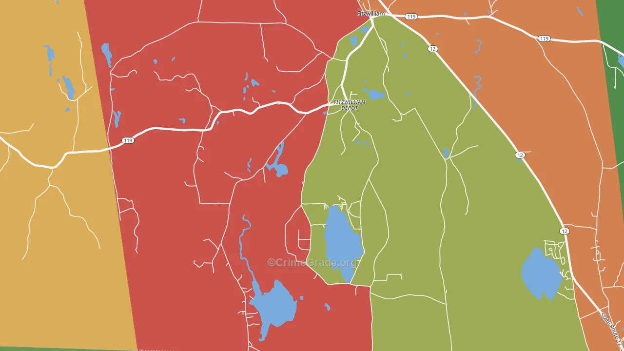 Fitzwilliam Depot, NH Map of Assault Rates