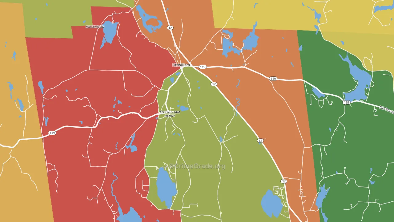 Fitzwilliam, NH Map of Assault Rates