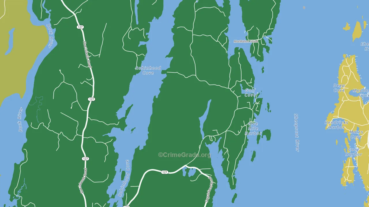 Five Islands, ME Map of Assault Rates