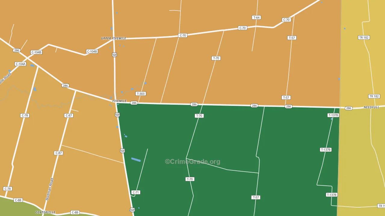 Five Mile, OH Map of Assault Rates