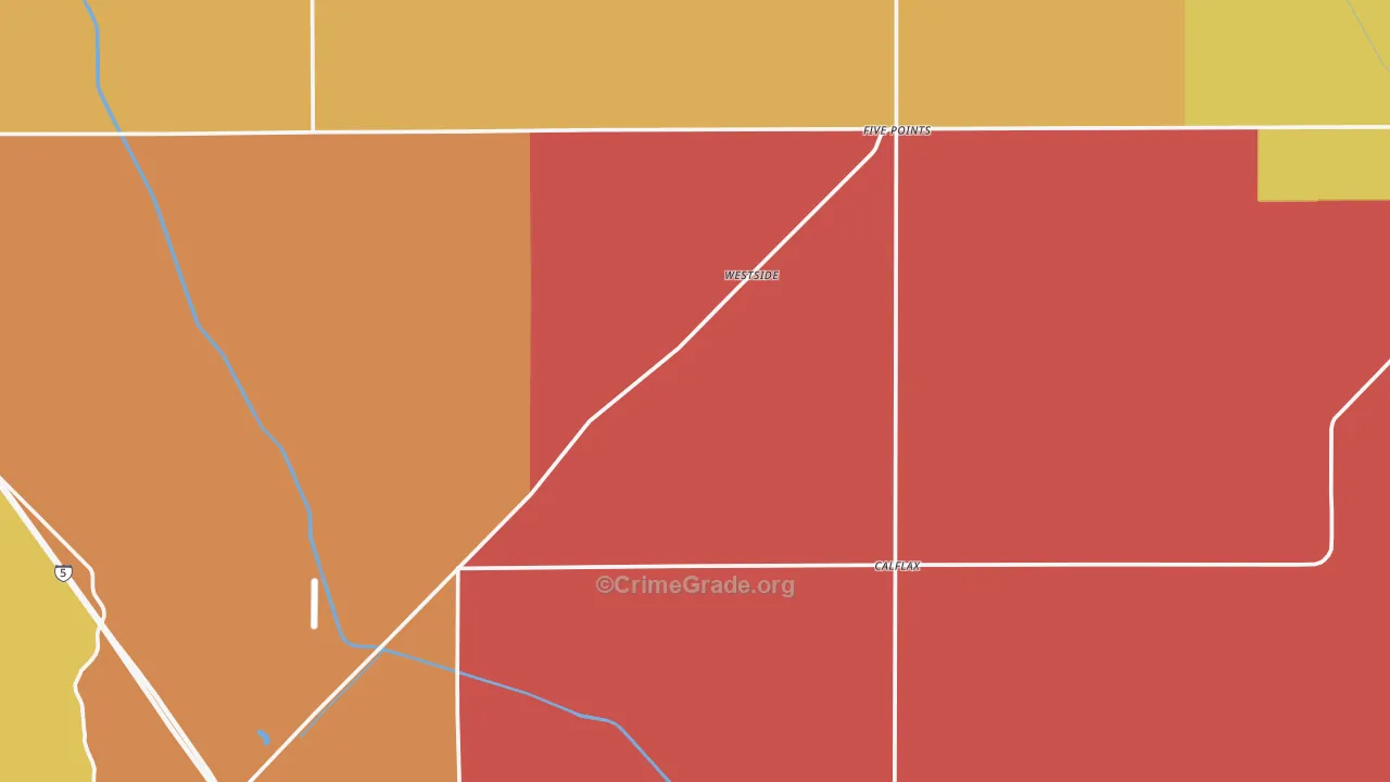 Five Points, CA Map of Assault Rates