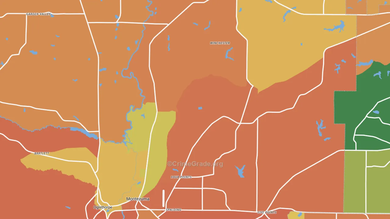 Five Points, GA Map of Assault Rates
