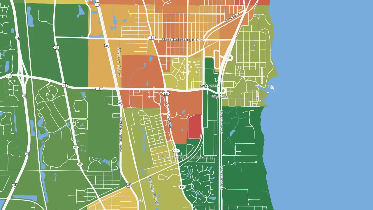Five Points, Great Lakes, IL Map of Assault Rates