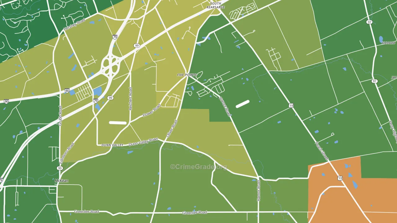 Five Points, PA Map of Assault Rates