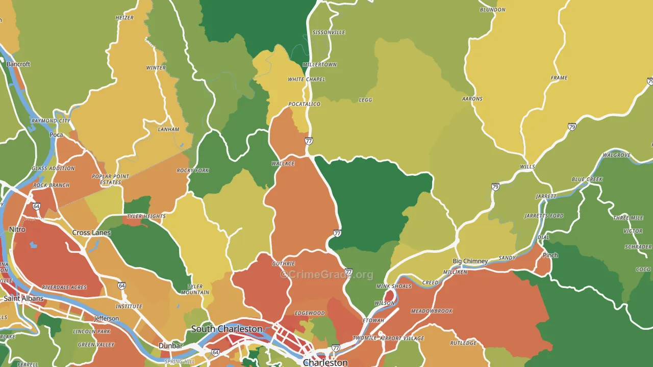 Fivemile, WV Map of Assault Rates