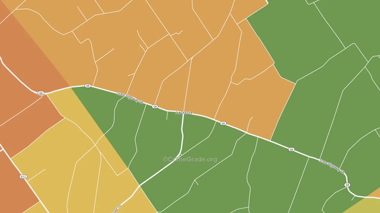 Flackville, NY Map of Assault Rates