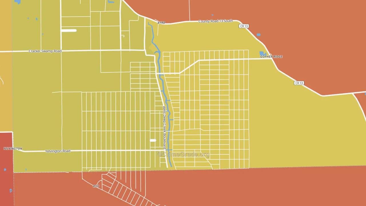 Flagler Estates, FL Map of Assault Rates