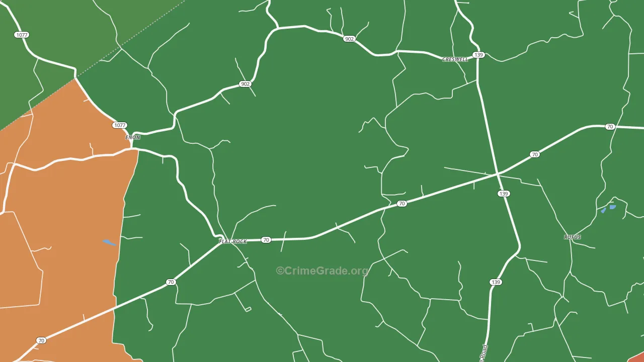 Flat Rock, KY Map of Assault Rates