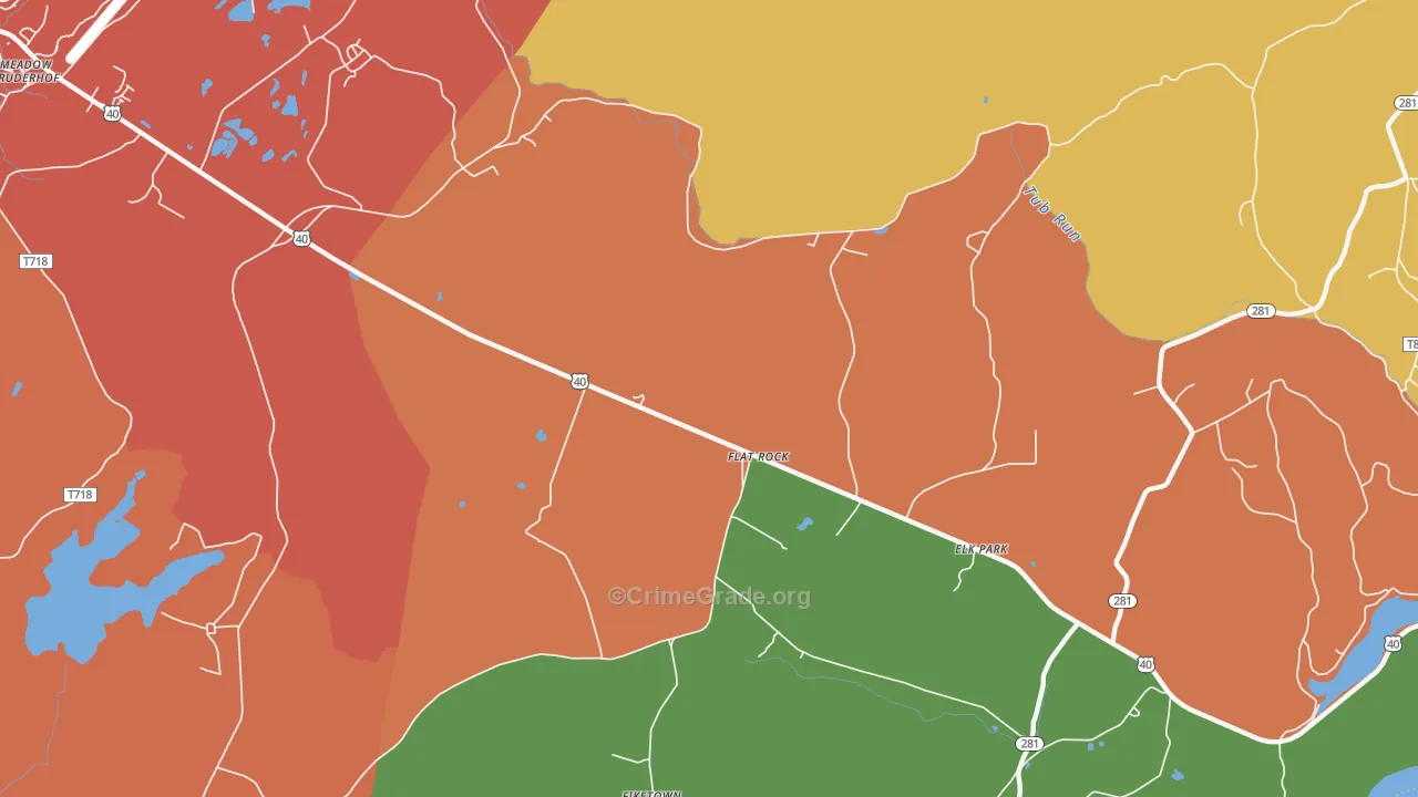 Flat Rock, PA Map of Assault Rates