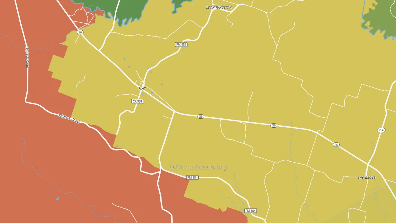 Flat, TX Map of Assault Rates