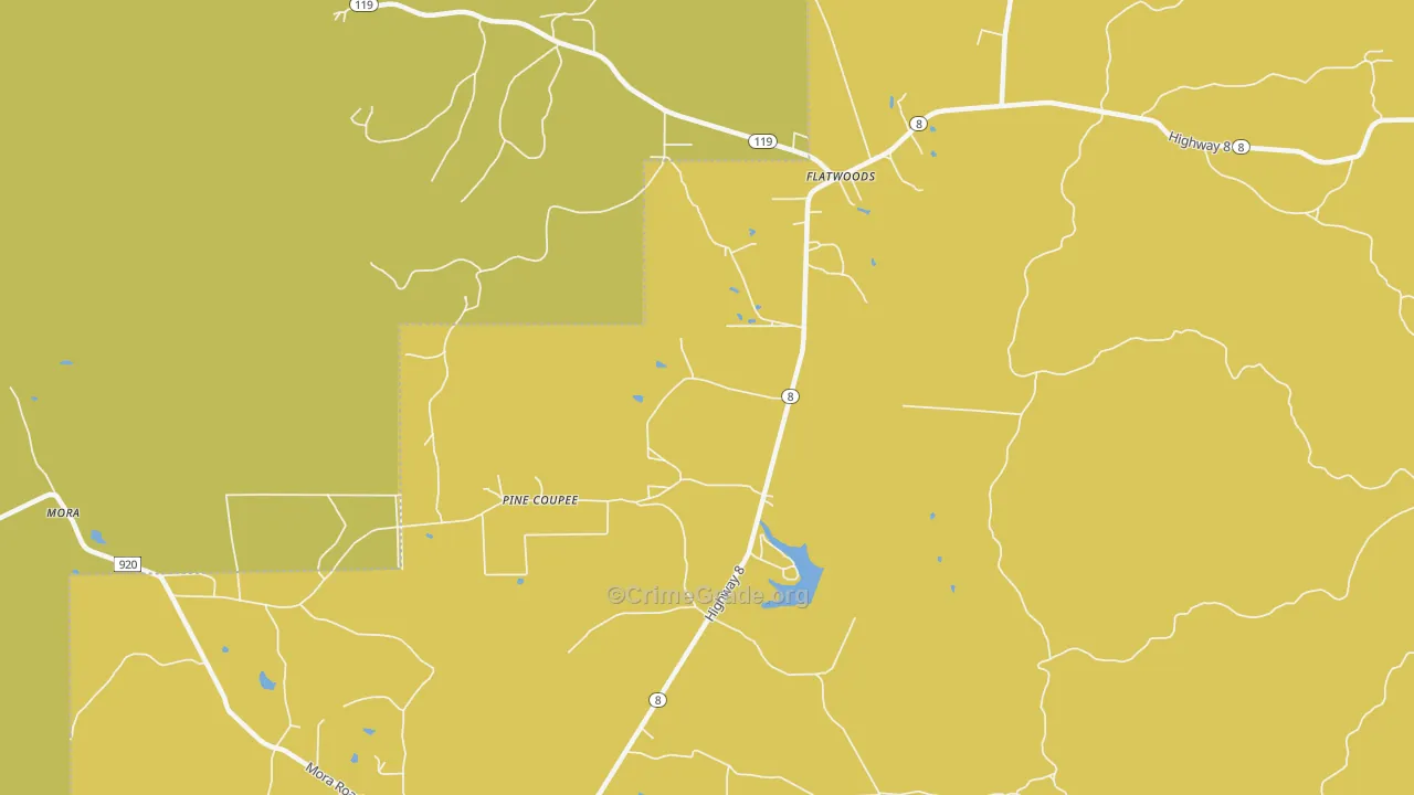 Flatwoods, LA Map of Assault Rates
