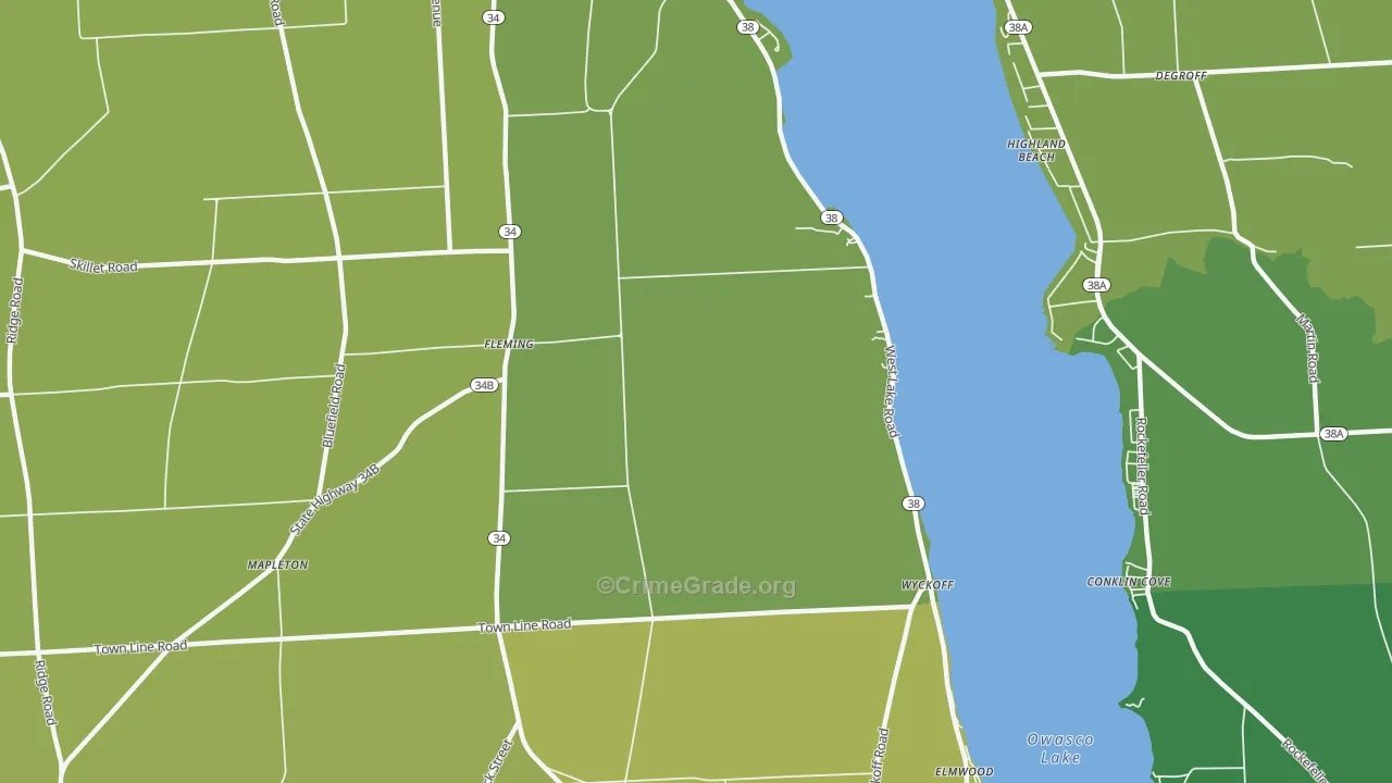 Fleming, NY Map of Assault Rates