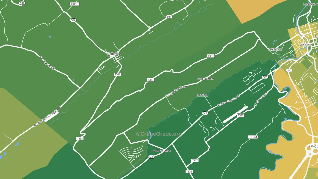 Fleming, PA Map of Assault Rates