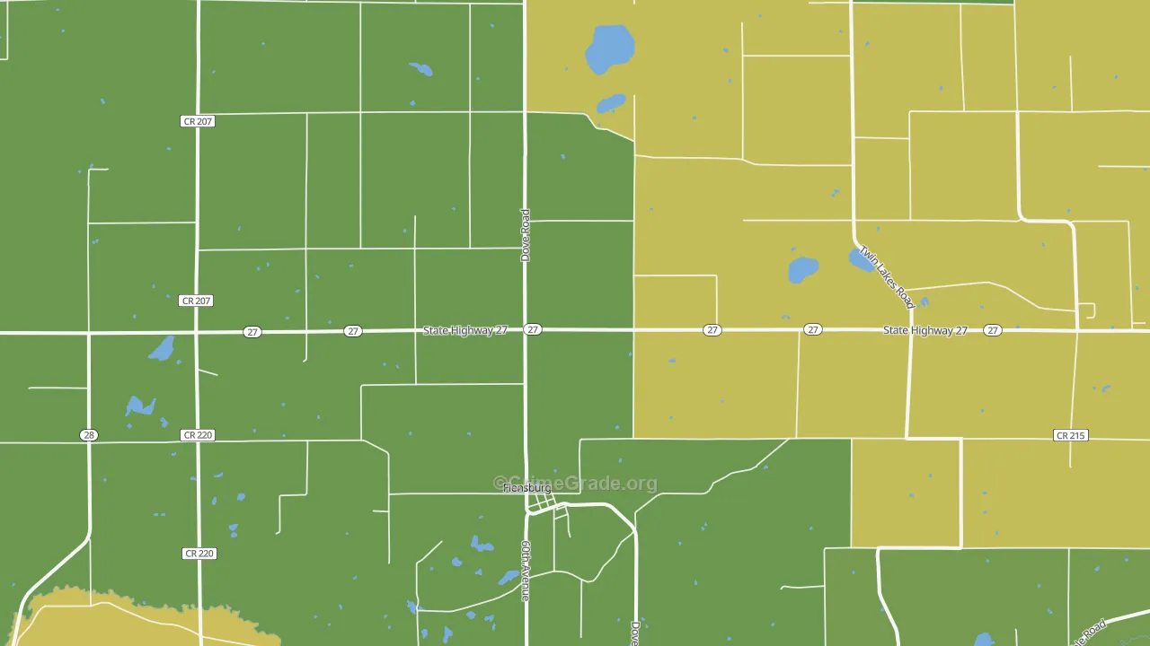 Flensburg, MN Map of Assault Rates