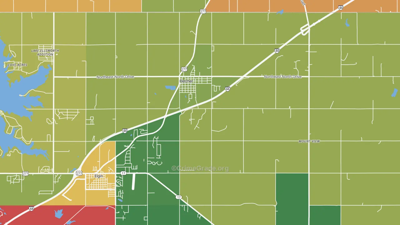 Fletcher, OK Map of Assault Rates