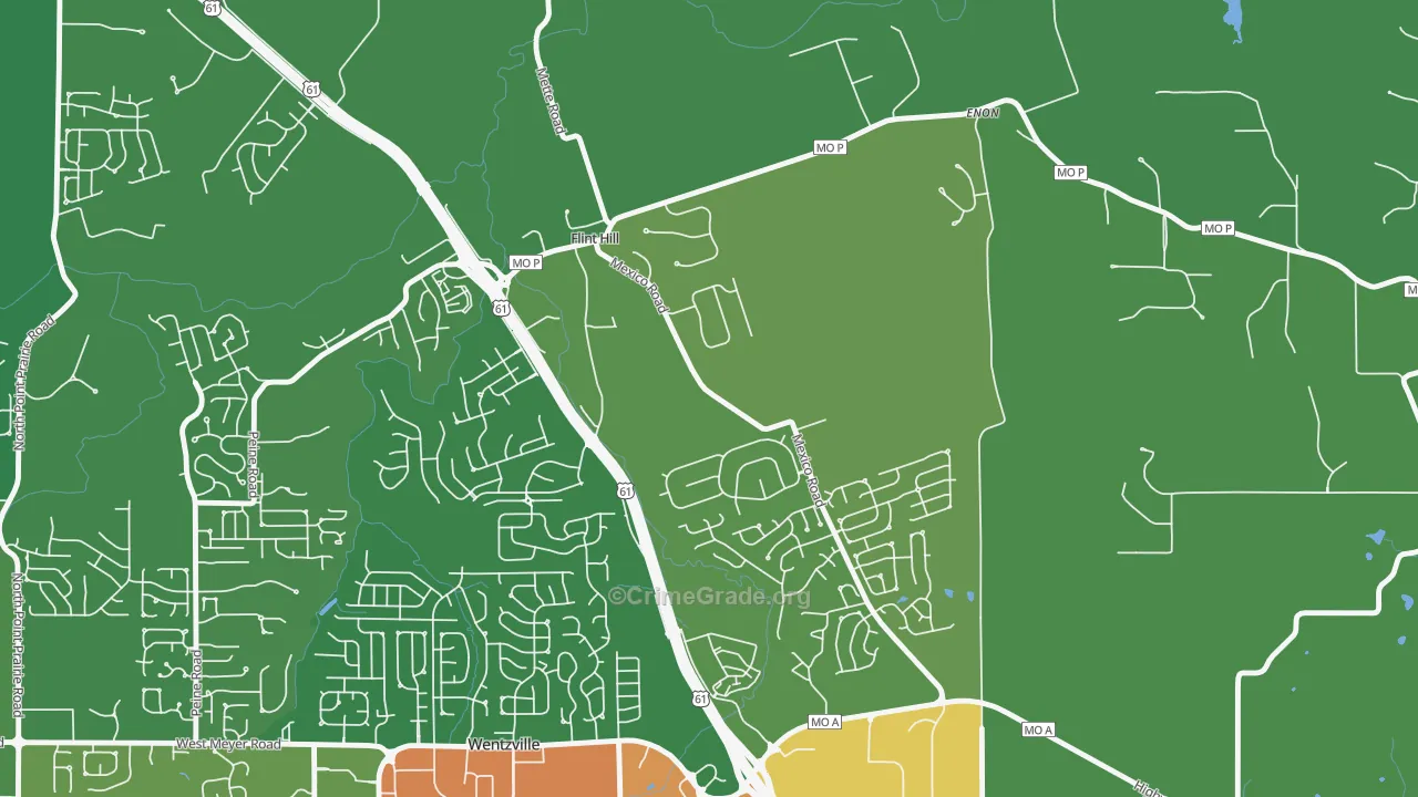Flint Hill, MO Map of Assault Rates