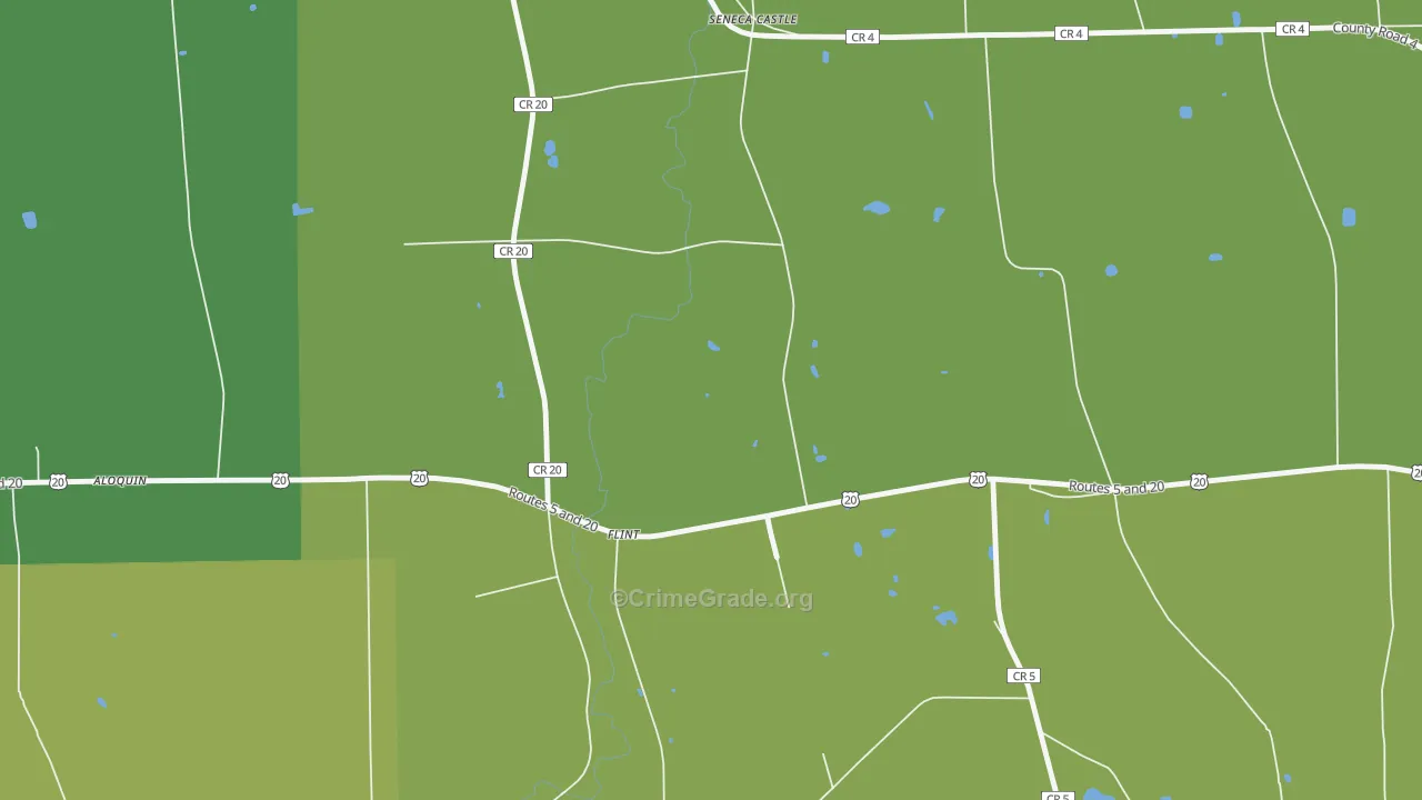Flint, NY Map of Assault Rates
