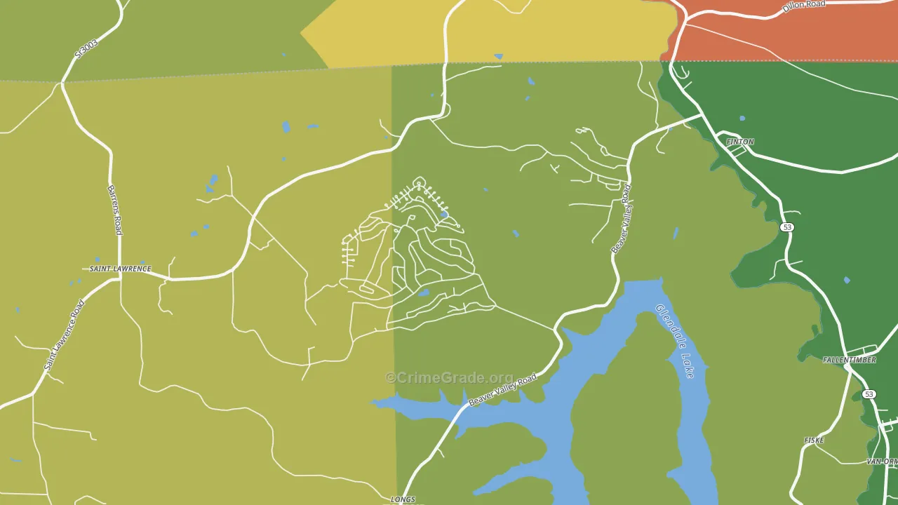 Flinton, PA Map of Assault Rates