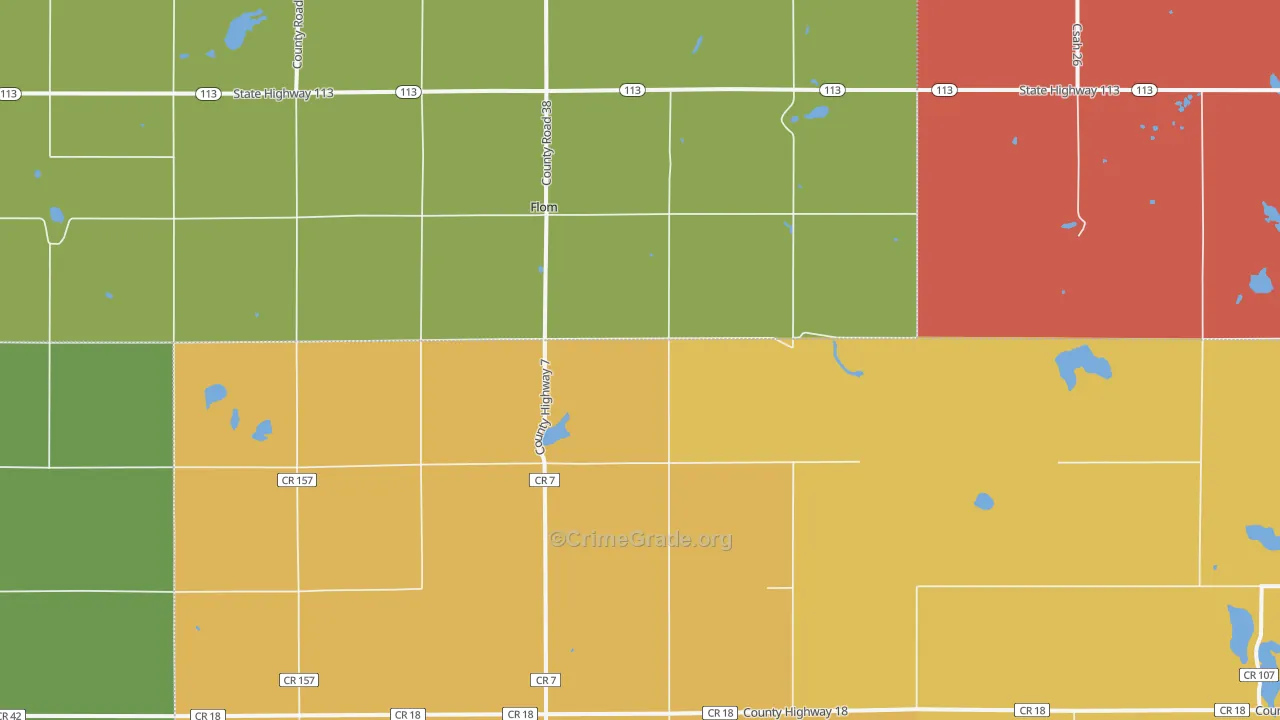 Flom, MN Map of Assault Rates