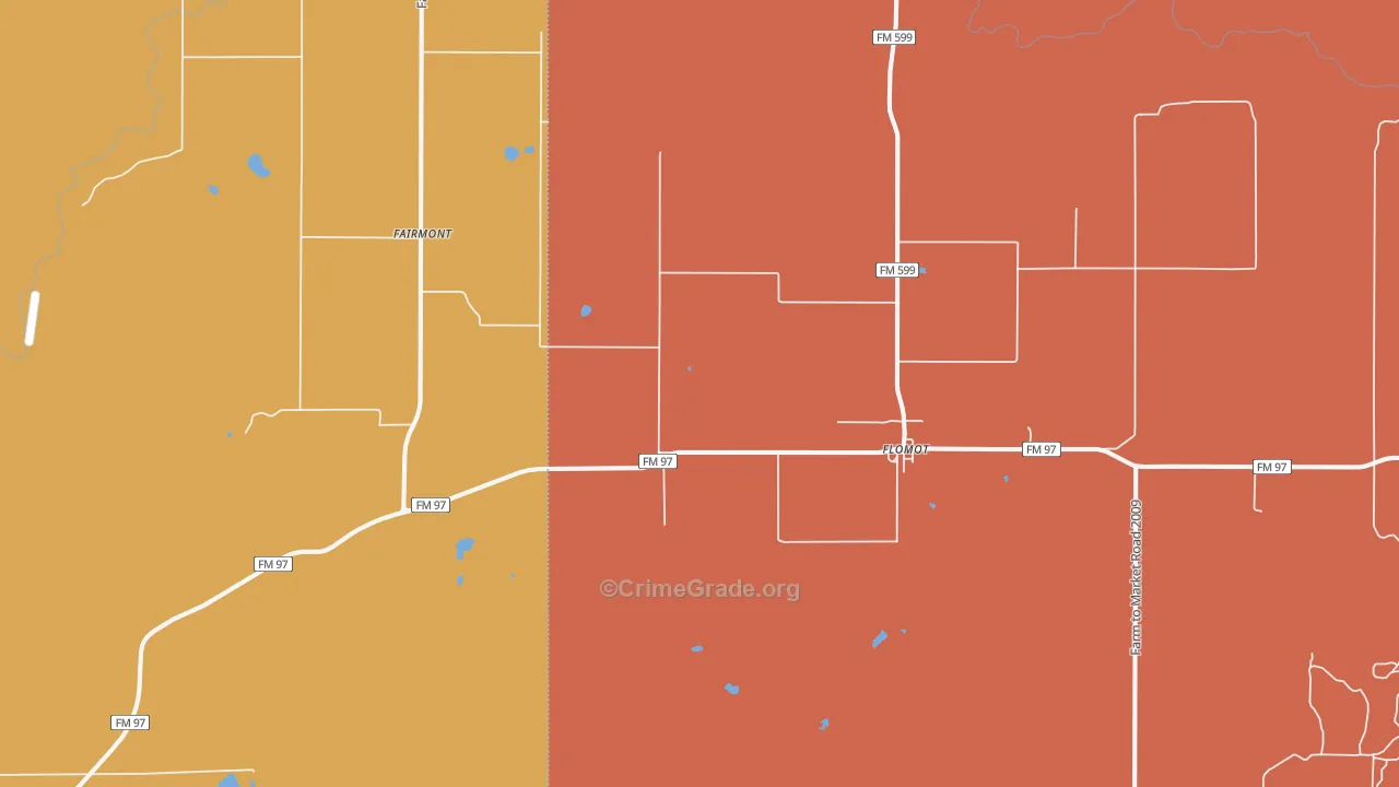 Flomot, TX Map of Assault Rates