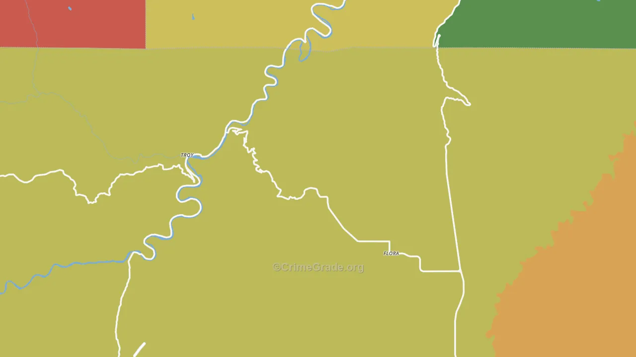 Flora, OR Map of Assault Rates