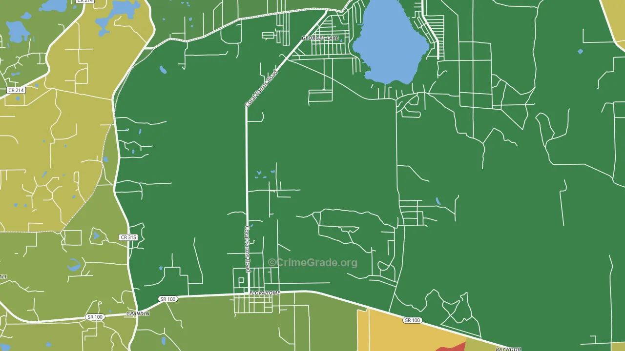 Florahome, FL Map of Assault Rates