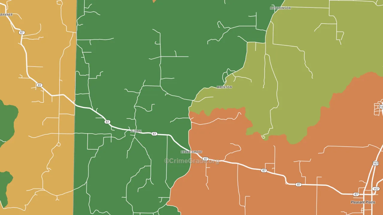 Floral, AR Map of Assault Rates